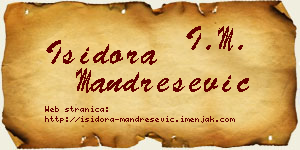 Isidora Mandrešević vizit kartica